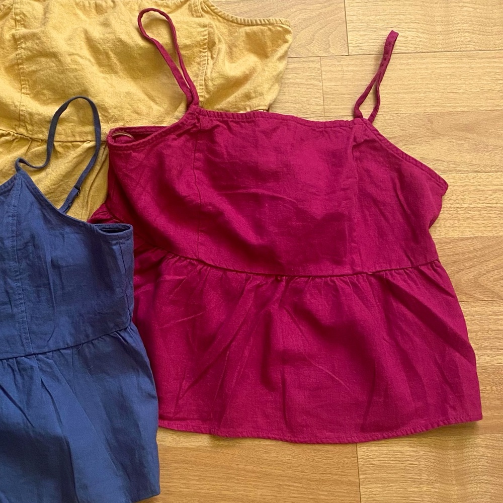 LA Hearts Magenta Halter Tank with Bow Back